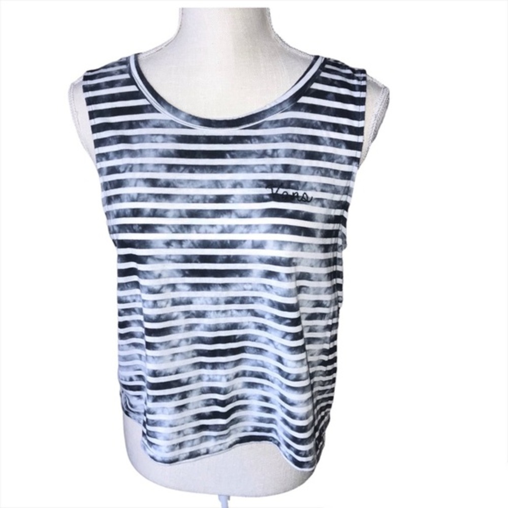 Vans Striped Navy White Tank Top Size S